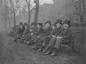 Quirky Prints: High hat football. Westminster School meet Army Crusaders. 19 November 1935