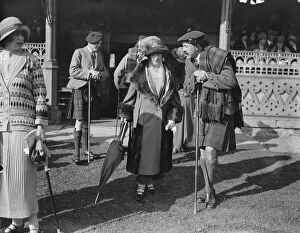 Women Collection: At the Highland Games at Inverness, Scotland; Lady Marjorie Mackenzie and Mr Seton