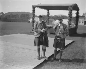 Tartan Prints: At the Highland Gathering at Inverness, Scotland; Brigadier General Ross and Major Ross