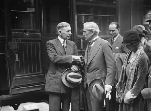 Historic meeting of Premier, Mr Ramsay MacDonald and the American ambassador in the Highlands