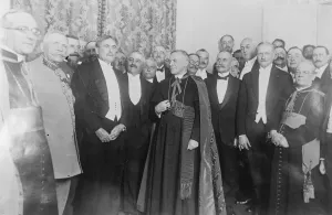 An historical picture of a great thanks giving gathering at the Hotel Du Palais D Orsay