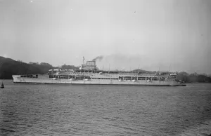 HMS Courageous at Plymouth. 27 February 1928