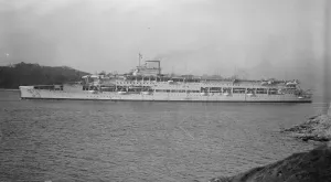 HMS Courageous at Plymouth. 27 February 1928