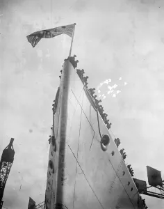 HMS Nelson a Nelson-class battleship launched on Thursday at the Armstrong Yard, Walker on Tyne