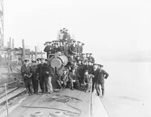 Crew Prints: HMS Submarine No 3 The officers and the crew 30 March 1920