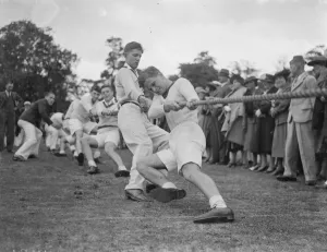 HMS Worcester sports. The cadets from the training ship HMS Worcester, which
