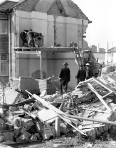 Britain Prints: Home front 1940. Air raid damage, Crayford