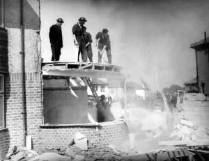 Smoke Prints: Home front 1940. clearing up after a raid at Sidcup