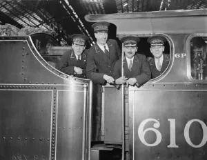 Home town gives civic welcome to Royal Scots driver - famous engine at Carlisle