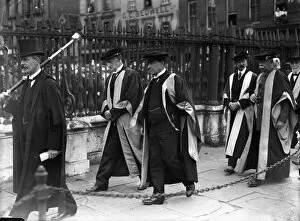 Procession Collection: Honorary degrees at Cambridge University. Lord Grey and Mr Stanley Baldwin. 12