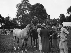 Horseback Prints: Horse jumping. Captain Boulton ( Winner ) 1937