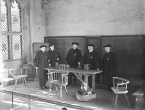 Where hospitable custom of eight centuries survives. Free ale and bread for wayfarers