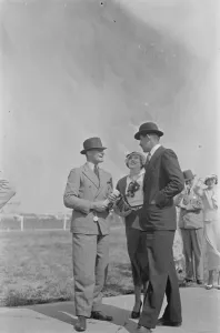Three Prints: Household Brigade flying meeting at Heston Captain Prior Palmer, Hon Mrs Prior Palmer