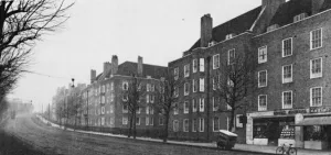 Housing cottage estates and multi storey flats East Dulwich Estate London