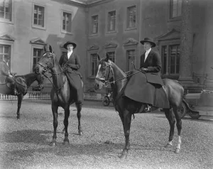 Riding Habit Prints: The hunting romance. Lady Mary Cambridge and the Marquess of Worcester out with