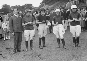 Adult Prints: Hurlingham- Ladies Polo Barton Abbey versus Rugby for the Clanbrassil cup Rugby Winners