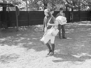 Polo Prints: Hurlingham Ladies Polo. Misss M Rolt ( Grimsthorpe ) 1938