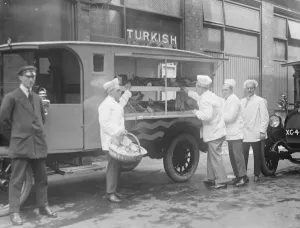 Shopping Prints: Hustlers Brigade as chefs on mac fisheries travelling fish shops