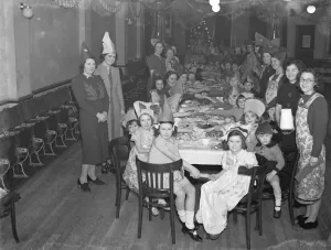 Costumes Prints: Ideal Sport and Social Club childrens party in Sidcup, Kent. 1938
