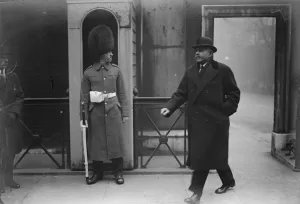 Illness of Queen Alexandra, callers at Marlborough house. The Rajah of Pudukota leaving