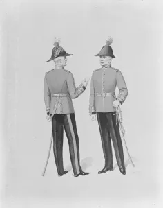Male Prints: Illustration from Mr H Trendells book Dress and Insignia Worn at Court. His