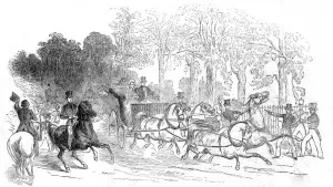 Newspaper Prints: Illustration from the The Illustrated London News 4 June 1842 showing the attempted