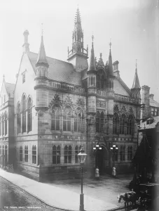 The important cabinet meeting at Inverness. The exterior of the Town Hall at Inverness