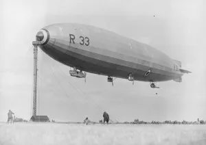 Important mooring mast tests at Pulham air station 24 March 1921