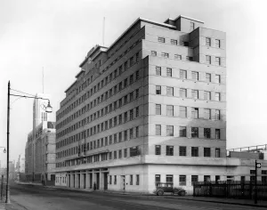 Vauxhall And Lambeth Prints: The imposing building of the vast new London Fire Brigade headquarters, which has