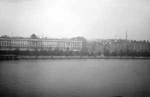 20 Century Prints: The imposing neoclassical lines of Somerset House viewed from the south bank of the River Thames