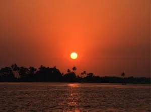 Places Prints: India Sunset at Cochin, seen from Bolgatty Island
