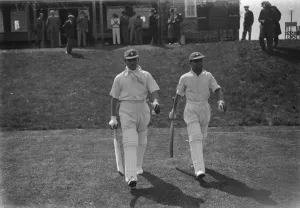 Indian cricketers commence their tour at Pelsham. Wazir Ali ( taller ) and J G