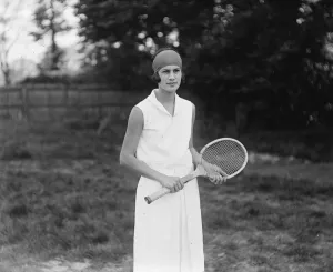 India Prints: Indian lawn tennis players first appearance in England. Miss Jenny Sandison