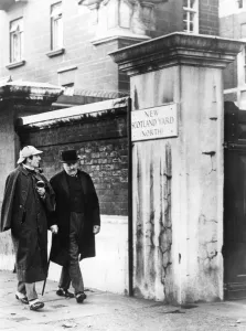 Indubitably, my dear Watson. Sherlock Holmes explains everything as they leave New Scotland Yard
