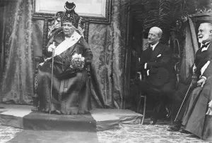 Installing a Royal Lady Mayor. The Infanta Donna Isabel de Bourbon, installed