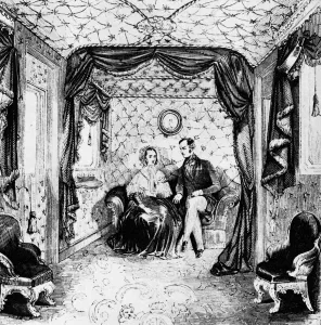 Interior of the Royal railway carriage