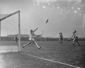 Sportswomen Prints: International Hockey at Merton Abbey Ladies hockey, England versus Scotland Mrs