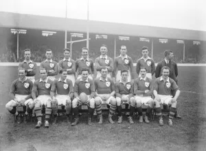 Irish Prints: International rugby at Leicester. England defeat Ireland by 23 points to 5. The Irish team