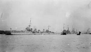 International warships at Shanghai. HM Enterprise ( British, Jules Michelet ( French flagship )