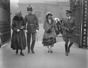 Investiture at Buckingham Palace London Flight Lieutenant Stephens and Wing Commander Strange