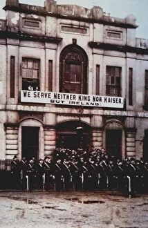 Easter Rising 1916 Collection: Ireland, 1916: Easter Rising. Citizen army parading outside liberty hall during WW1