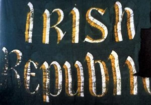 Easter Rising 1916 Collection: Irish Easter Rising 1916 - one of the banners up on the GPO by rebels - The Easter Rebellion