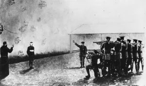 Ww1 Wwi World War One Prints: Irish rebel executed by firing squad in Kilmainham Jail May - 1916 ?TopFoto Topfoto