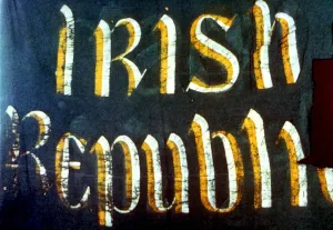 Irish Republic - Irish Easter Rising 1916 - one of the banners rputup on the GPO
