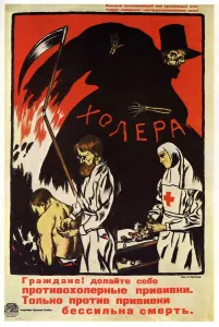 Artist Prints: Ivanov Sergei Citizens! Get an anti-cholera vaccination! Death is powerless against it