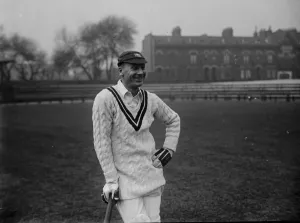 Jack Hobbs posed and smiling 1925