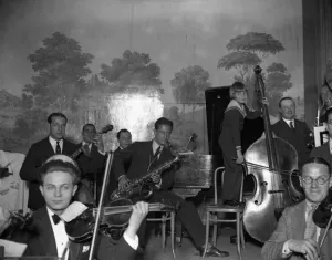 Actor Prints: Jackie Coogan helps the Savoy Orpheans at the opening of the Savoy ballroom at the Savoy Hotel