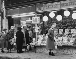 With January sales in full swing this greengrocer in the high Street that Sidcup