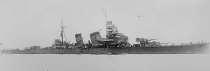 Japanese Battleship. Aoba sister to Kinukasa one of the latest type. March 1928