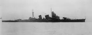 Japanese Battleship. Kinukasa. March 1928